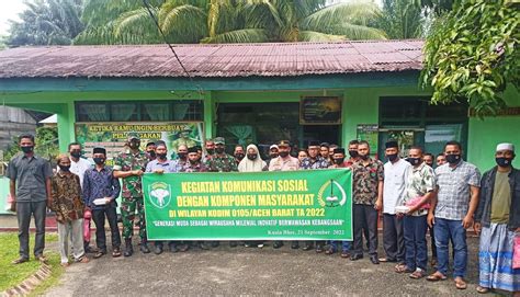 Koramil 02 Woyla Gelar Kegiatan Komunikasi Sosial Dengan Komponen