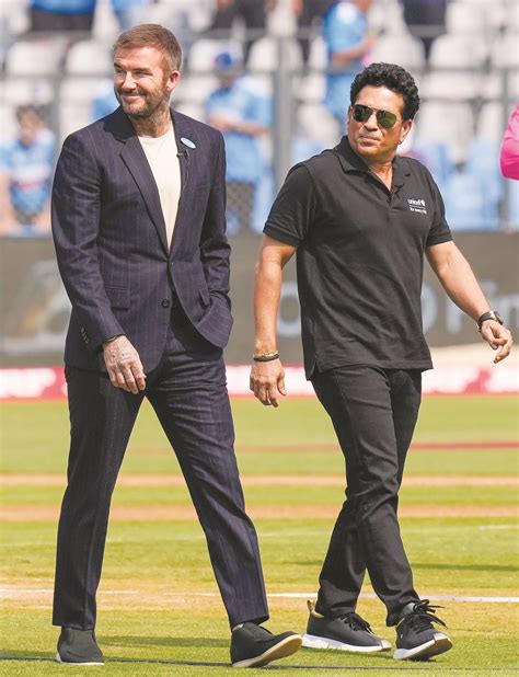 Former Indian Cricketer Sachin Tendulkar And Former English Footballer