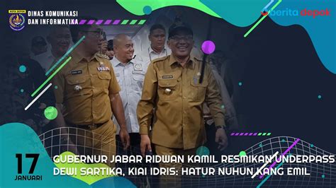 Underpass Dewi Sartika Diresmikan Gubernur Kiai Idris Hatur Nuhun Kang