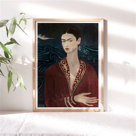 Frida Kahlo Selbstportr T Im Samtkleid Fine Art Poster