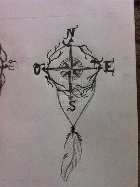 Compass With Feather Compass Tattoo Tattoos Love Tattoos