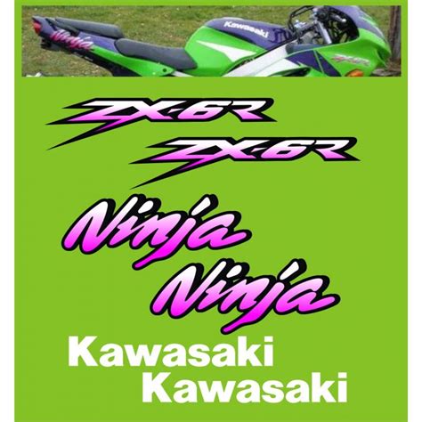 Kawasaki ZX6R Ninja Stickers Planche Autocollants Kawasaki 95