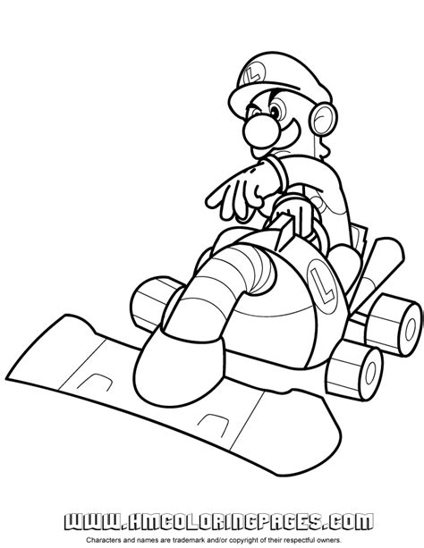 Coloriage Mario Kart 154475 Jeux Vidéos Dessin à colorier