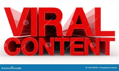 Viral Content Word On White Background Illustration D Rendering Stock