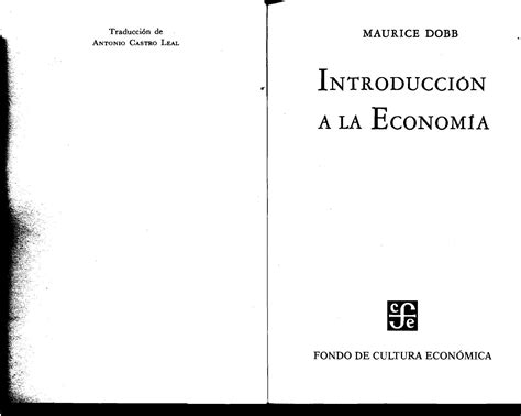 SOLUTION Maurice Dobb Introducción a la economía Studypool