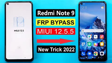 REDMI NOTE 9 FRP BYPASS MIUI 12 5 FRP LOCK BYPASS NEW TRICK 2022