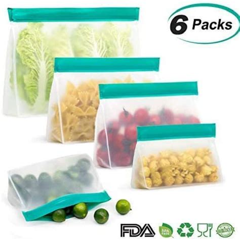 P S Reutiliz Veis Sacos De Armazenamento De Alimentos Ziplock Prova