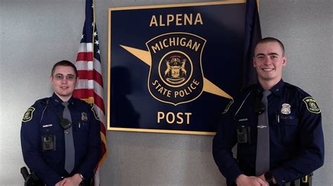 Msp Alpena Post Welcomes Two New Troopers Youtube