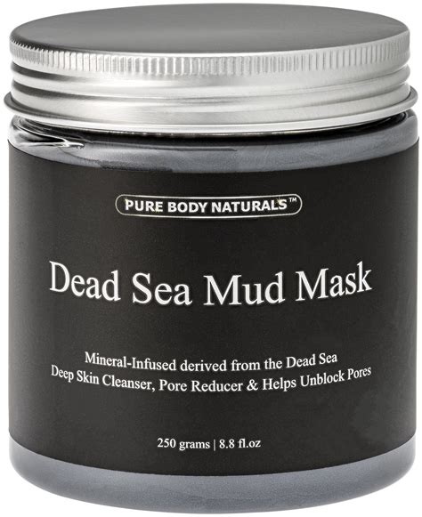 Pure Body Naturals Dead Sea Mud Mask For Face And Body Purifying Face Mask For Acne Blackheads