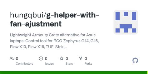 GitHub Hungqbui G Helper With Fan Ajustment Lightweight Armoury