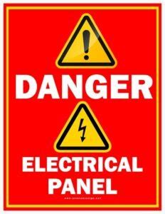 Danger Sign For Electrical Panel | FREE Download