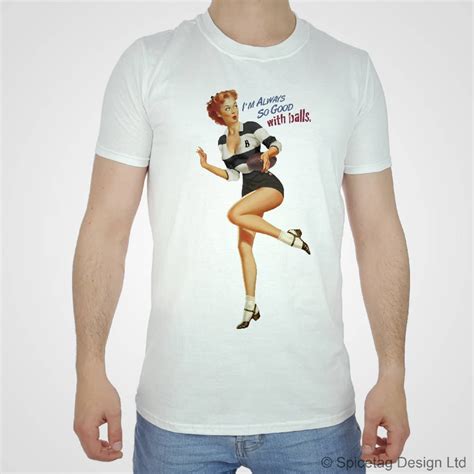 Barbarians T Shirt Rugby Pin Up Girl Tshirt Sexy Vintage Top Players Pinup Top Barbarian Retro