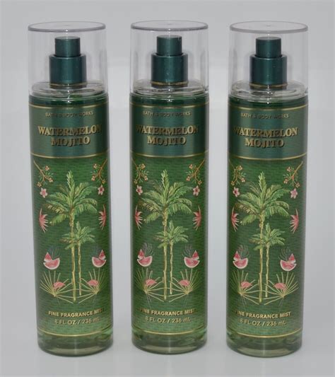 3 Bath And Body Works Watermelon Mojito Fine Fragrance Mist Body Spray 8