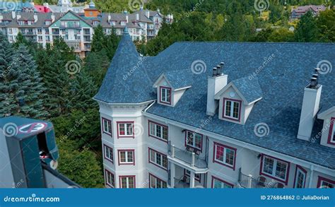 Sightseeing Views By Cable Car At Mont Tremblant Ski Resort In Summer