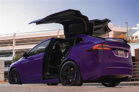 Matte Purple Tesla Model X | ADV.1 Advanced Series Wheels | ADV.1