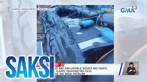 Part 1 Mga Pinsala Sa Inflatable Boats Ng PHL Navy Pagbibitiw Sa