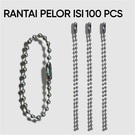 Jual Rantai Kuku Biji Lada 100 Pcs Tali Hang Tag Hangtag Pelor PANJANG