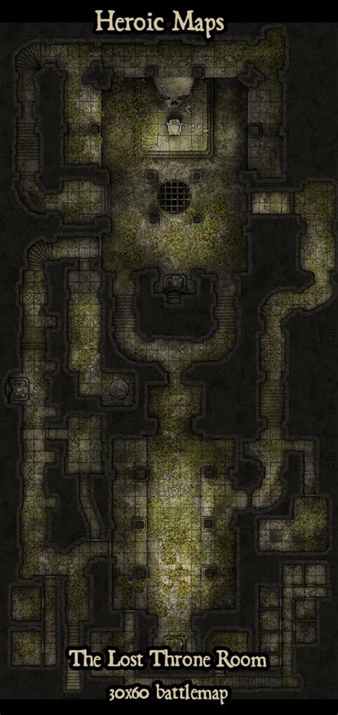 Heroic Maps The Lost Throne Room Foundry Vtt Module Heroic Maps Caverns And Tunnels