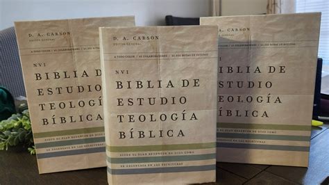 NVI BIBLIA DE ESTUDIO TEOLOGÍA BÍBLICA D A Carson YouTube