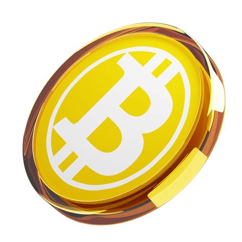 Bitcoin Gold Btg Glass Crypto Coin D Illustration Png