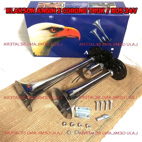 KLAKSON ANGIN 2 TEROMPET 24V AIR HORN 24V KLAKSON TEROMPET 2 CORONG