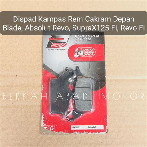 Jual Dispad Kampas Rem Depan Murah Blade Absolut Revo Suprax Fi