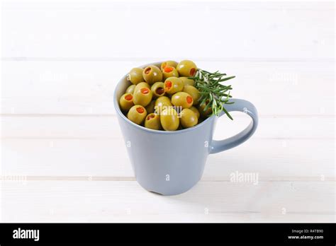 Stuffed Green Olives Stock Photo Alamy