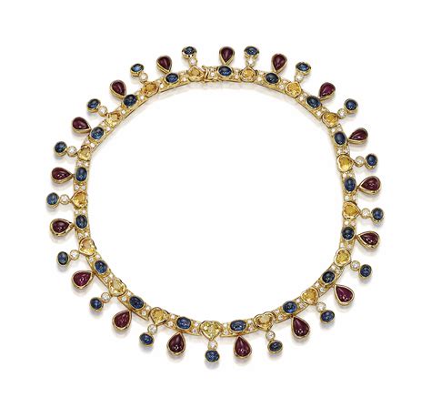 A Multi Coloured Sapphire Sapphire Ruby And Diamond Necklace Christies