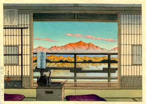 Hanga Gallery Torii Gallery Morning At Hot Spring Inn Arayu By Kawase Hasui