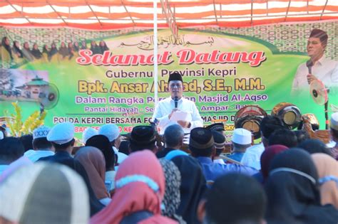 Gubernur Ansar Resmikan Masjid Al Aqso Pantai Hidayah Sei Jodoh Batam