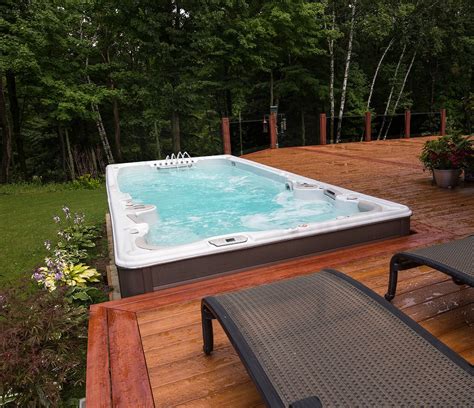 Above Ground Swim Spa Swim Spa Hot Tub Swim Spa Swimming Pools Backyard