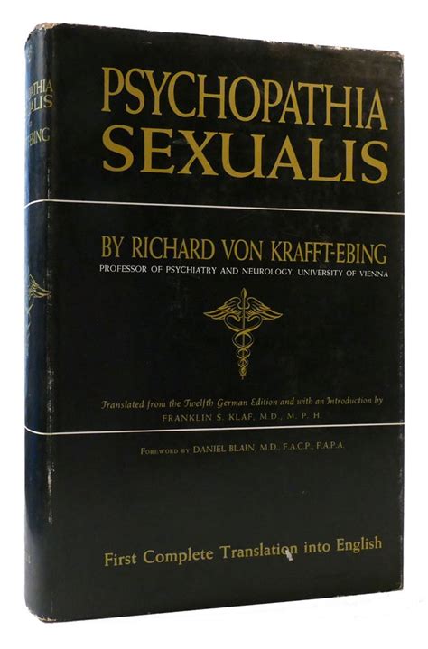 Psychopathia Sexualis With Especial Reference To The Antipathic Sexual Instinct Richard Von