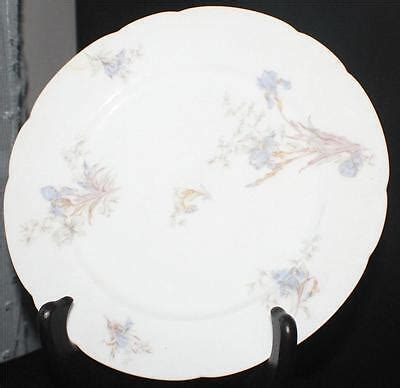 Antique CH FIELD HAVILAND Limoges FineChina Light Blue IRIS 7 1 2