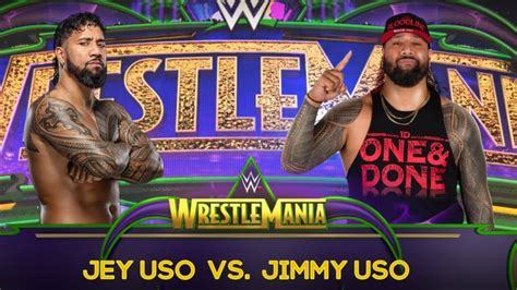 Wwe2k24 Wrestlemania 40 Jey Uso Vs Jimmy Uso Youtube