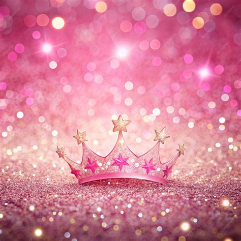 Premium Photo | Pink Princess Baby Girl Birthday Background Pink baby