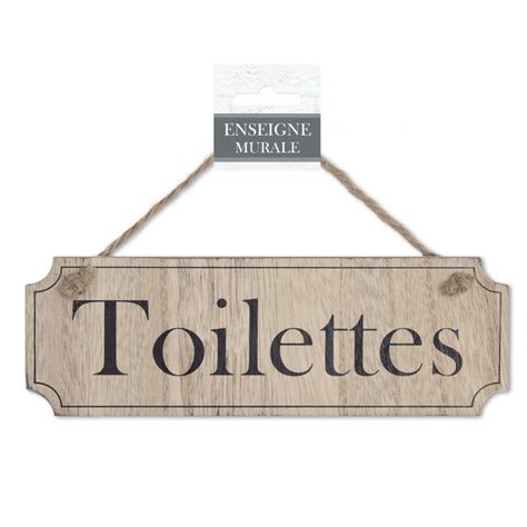 Plaque Porte Bois Toilettes