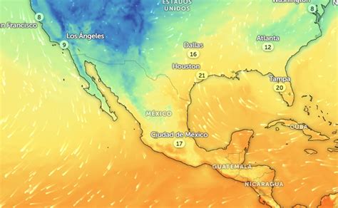 Clima hoy Frente Frío 34 con caída de nieve y anticiclón con 40