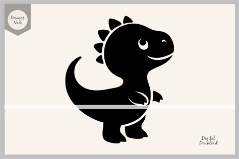 Baby Dinosaur Svg Clipart Silhouette Png Graphic By Designs Nook
