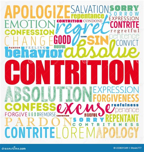 Contrition Word Cloud Collage, Concept Background Royalty-Free Stock ...