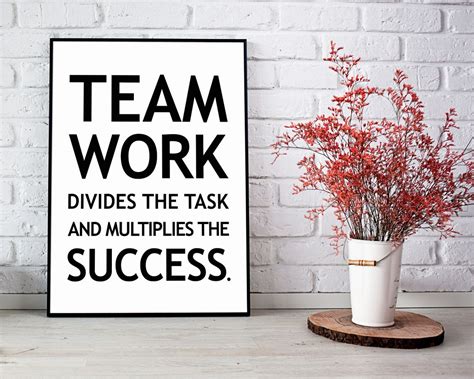 Teamwork Quotes for Office Success Quotes Office Wall Decor - Etsy