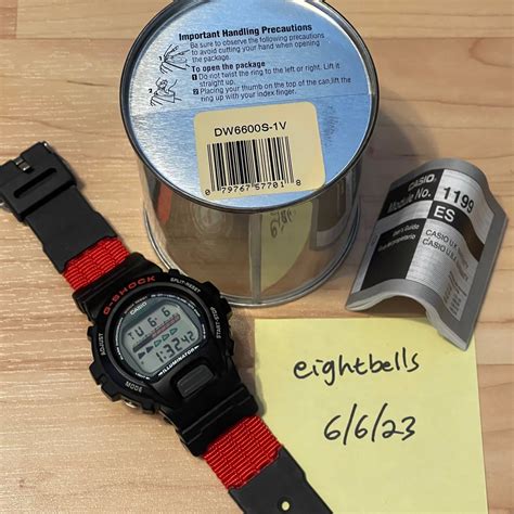 Wts Casio G Shock Dw6600s 1v Red Nylon 1199 Module Illuminator