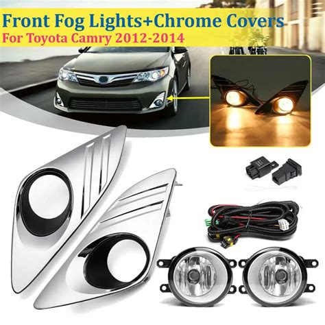 Chromed Fog Light For Toyota Camry 2012 2013 2014 1 Set Car Fog Lamp