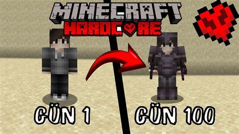 Minecraft Hardcore da 100 GÜN Boyunca ÇÖL Dünyasında Hayatta Kaldım