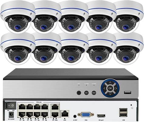 4K 8CH POE NVR Kit Audio Record Home Security Camera System 8MP Outdoor