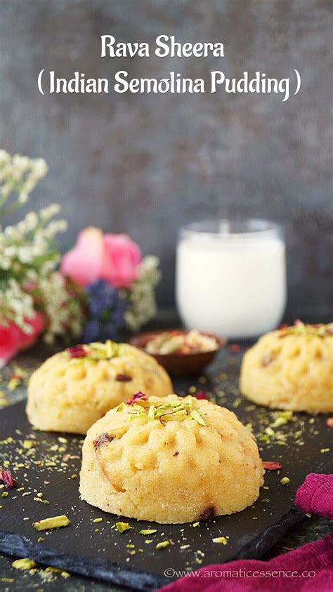 Rava Sheera Sooji Ka Halwa Indian Semolina Pudding Aromatic Essence