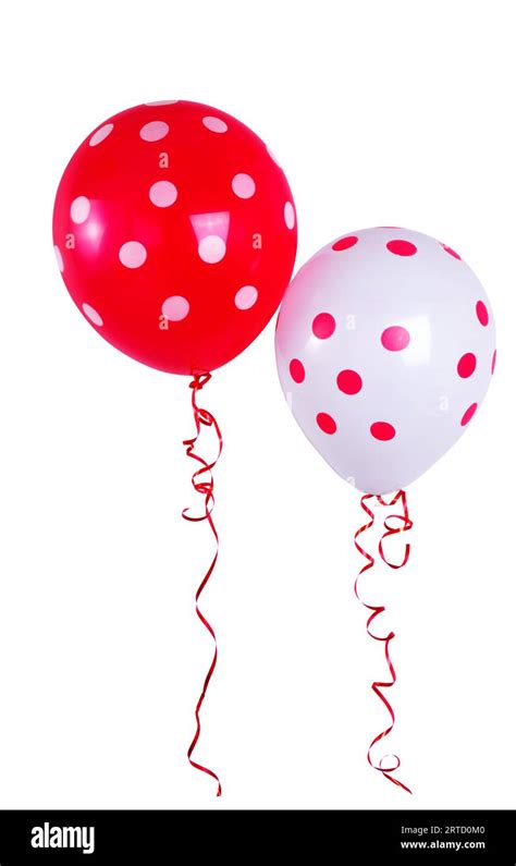 polka dot balloons isolated  white background stock photo alamy