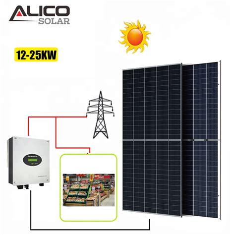 480watt Monocrystalline Solar Pv Panel Growatt Inverter Roof Mounting Bracket 30kw Grid Tied