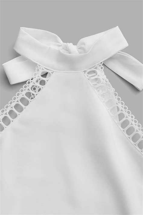 Lace Halter Mini Dress