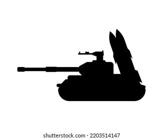 Army Tank Silhouette Icon Illustration Template Stock Vector (Royalty Free) 2203514147 ...