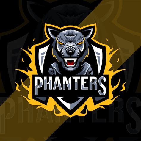 Premium Vector Cute Black Panther Mascot Logo Esport Template